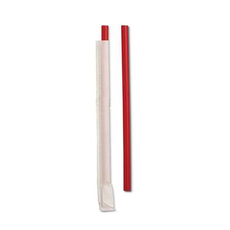 D & W FINE PACK D & W Fine Pack 7.75 Giant Individually Wrapped Red Straw, PK7200 DSGW24-300R